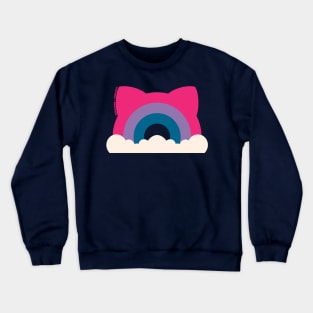 Bi Pride Cat Ear Rainbow Crewneck Sweatshirt